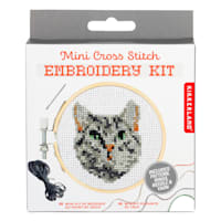 Mini CrossStitch Embroidery Kit Cat