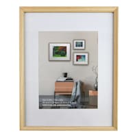 16x20 Matted to 8x10 Scoop Profile with White Mat Wall Frame, Black