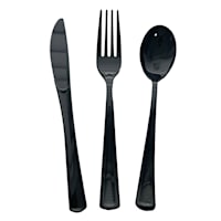 72-Piece Black Cutlery Set