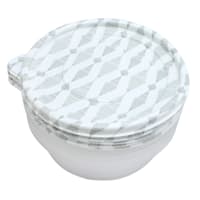 10-Piece Round Grey Geo Food Storage Containers
