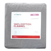 Solid Grey Flannel Sheet Set, Full