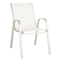 Stackable Sling Patio Chair, Beige & Champagne