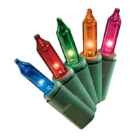 100-Count Multi-Colored Mini Lights with Green Wire