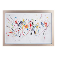 Glass Framed Abstract Print Wall Art, 39x27