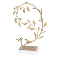 Gold Metal Leaves Decor, 16"