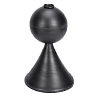 Tracey Boyd Black Metal Modern Taper Candle Holder, 8"