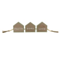 Habitat for Humanity Faith Hope Love House Beaded Chain, 24"
