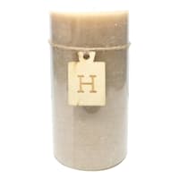 Honeybloom Tan Unscented Pillar Candle, 3x6