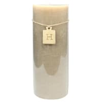 Honeybloom Tan Unscented Pillar Candle, 4x11