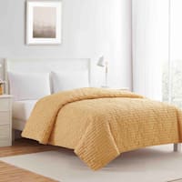 Yellow Path Geo Pinsonic Quilt, Twin