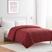 Red Path Geo Pinsonic Quilt, Twin