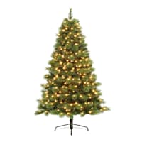 (A48) Pre-Lit Carolina Pine Christmas Tree, 6'