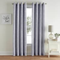 Blue Geo Jacquard Light Filtering Curtain Panel, 84"