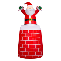 Christmas Santa Key Ornament for No Chimney Houses Vintage Metal 20 Red,  Black