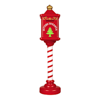 Pre-Lit Blow Mold Mailbox, 40"