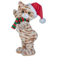 Animated Plush Dancing Christmas Cat, 14"