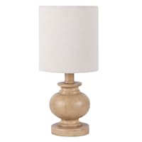 Neutral Mini Table Lamp with Cream Shade, 13"