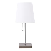 Silver Stick Small Table Lamp with Shade, 18"
