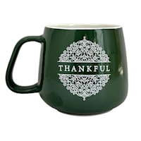 Thankful Green Ceramic Mug