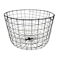 Honeybloom Tapered Dark Grey Metal Basket, Medium