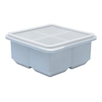 4-Section Silicone Square Ice Cube Tray, Blue