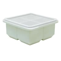 4-Section Silicone Square Ice Cube Tray, Sage