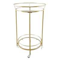 Hailey Round Bar Cart , Gold