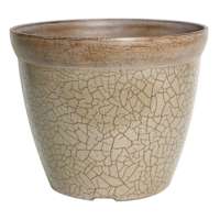 Tan Crackle Outdoor Planter, 11.6"