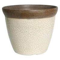White Crackle Outdoor Planter, 11.6