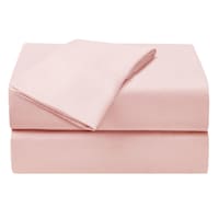 3-Piece Solid Pink Sheet Set, Twin XL