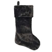 Crosby St. Plush Black Stocking, 20"
