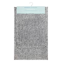 2-Piece Dark Grey Tufted Bath Rug Set