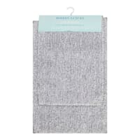 2-Piece Grey & White Tufted Bath Rug Set