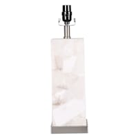 Laila Ali Alabaster Medium Table Lamp with Silver Base, 18"