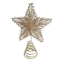 Gold Glittered Star Tree Topper, 7"