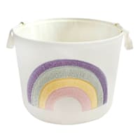 Tiny Dreamers Rainbow Round Storage Bin, Large