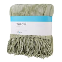 Essential Home Fleece Throw, Green