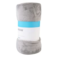 Grey Microfiber Plush Throw Blanket, 50x60