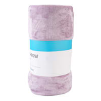Purple Microfiber Plush Throw Blanket, 50x60