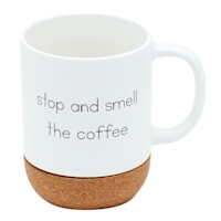 Stop & Smell The Coffee Cork Bottom Mug, 15oz