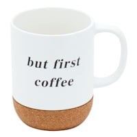 But First Coffee Cork Bottom Mug, 15oz