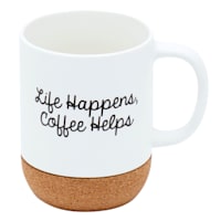 Life Happens Cork Bottom Mug, 15oz