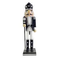 Black Sequin Nutcracker, 15"