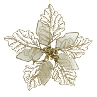 Gold Poinsettia Ornament, 9.5"
