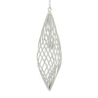 White Iron Wire Finial Ornament, 7"