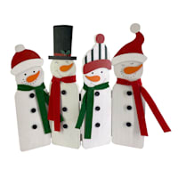 Homespun Holiday Foldable Snowman Table Decor