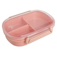 Oval Lunch Kit with 3 Removable Compartments, Blush Pink