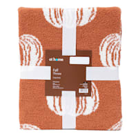 Pumpkin Design Cozy Knit Throw Blanket, 50x60