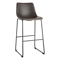 Crosby St. Drake Barstool, Dark Grey