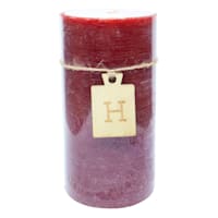 Honeybloom Red Unscented Pillar Candle, 3x6